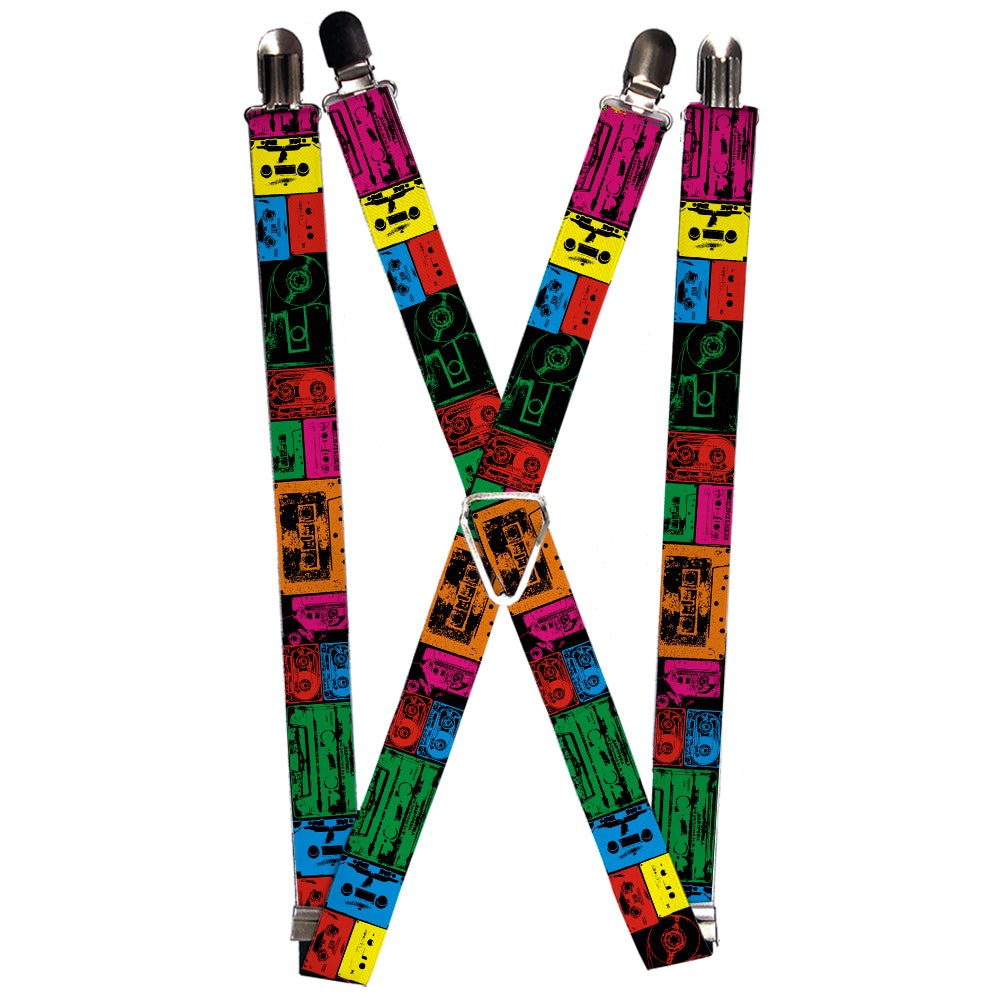 Suspenders - 1.0" - Tapes Multi Neon Suspenders Buckle-Down   