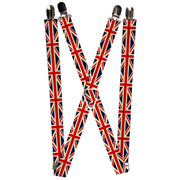 Suspenders - 1.0" - Vintage United Kingdom Flags Suspenders Buckle-Down   