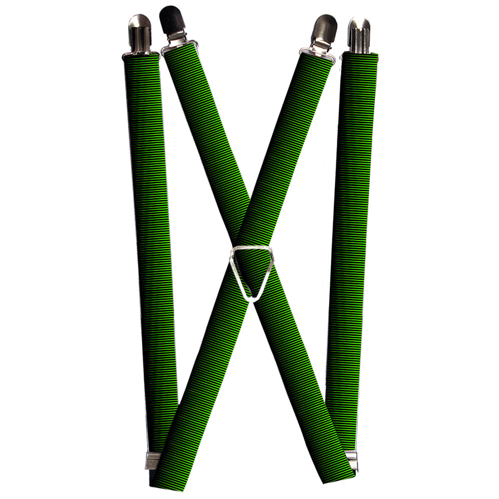 Suspenders - 1.0" - Vertical Stripes Transition Black/Yellow Suspenders Buckle-Down   