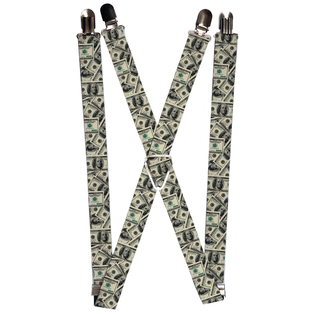 Suspenders - 1.0" - Benjamins2 Stacked Suspenders Buckle-Down   