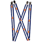 Suspenders - 1.0" - Colorado Flags4 Weathered Suspenders Buckle-Down   