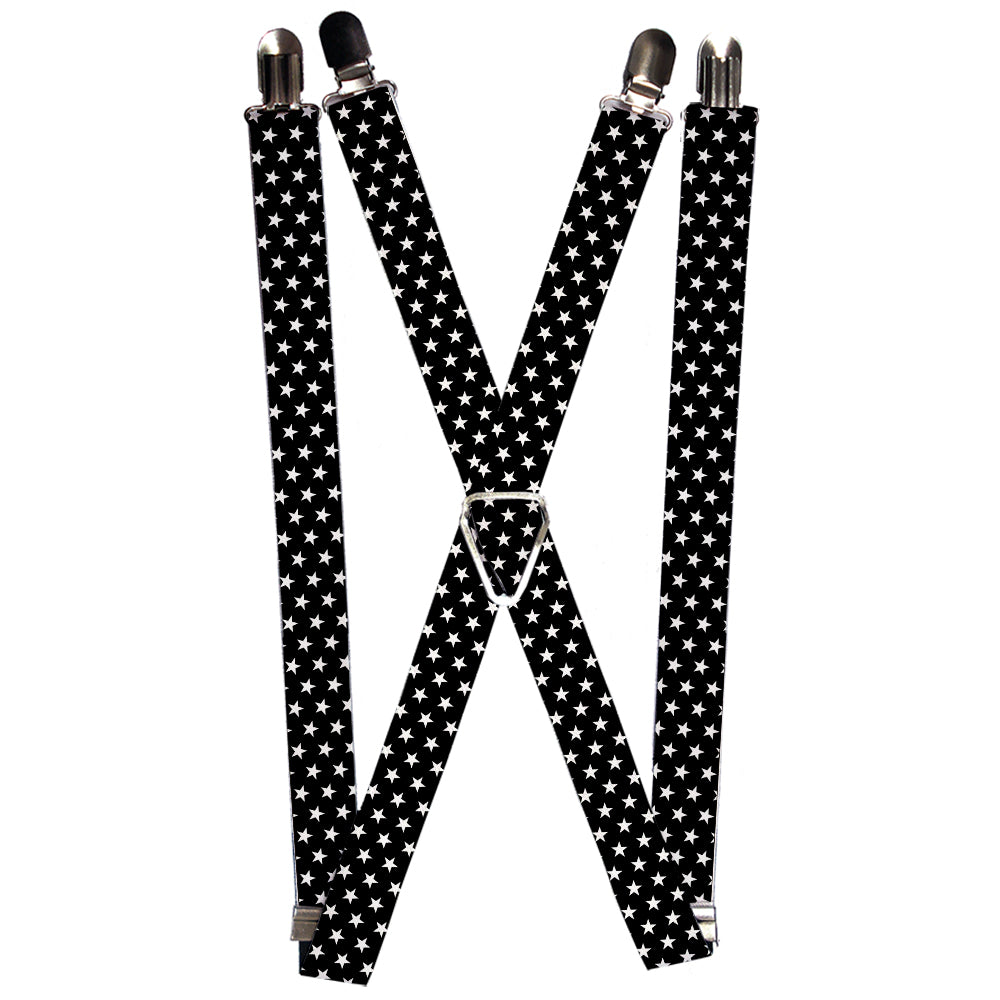 Suspenders - 1.0" - Mini Stars3 Black/White Suspenders Buckle-Down   