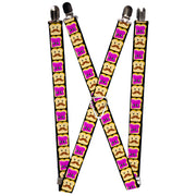 Suspenders - 1.0" - Peanut Butter w/Mustache & Jelly Suspenders Buckle-Down   