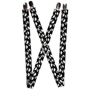 Suspenders - 1.0" - Multi Panda w/Sunglasses Black/White Suspenders Buckle-Down   