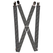 Suspenders - 1.0" - Square Lines White/Black Suspenders Buckle-Down   