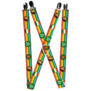 Suspenders - 1.25" - St. Pat's Rainbow/Coins Suspenders Buckle-Down   