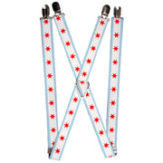 Suspenders - 1.0" - Chicago Flag Suspenders Buckle-Down   