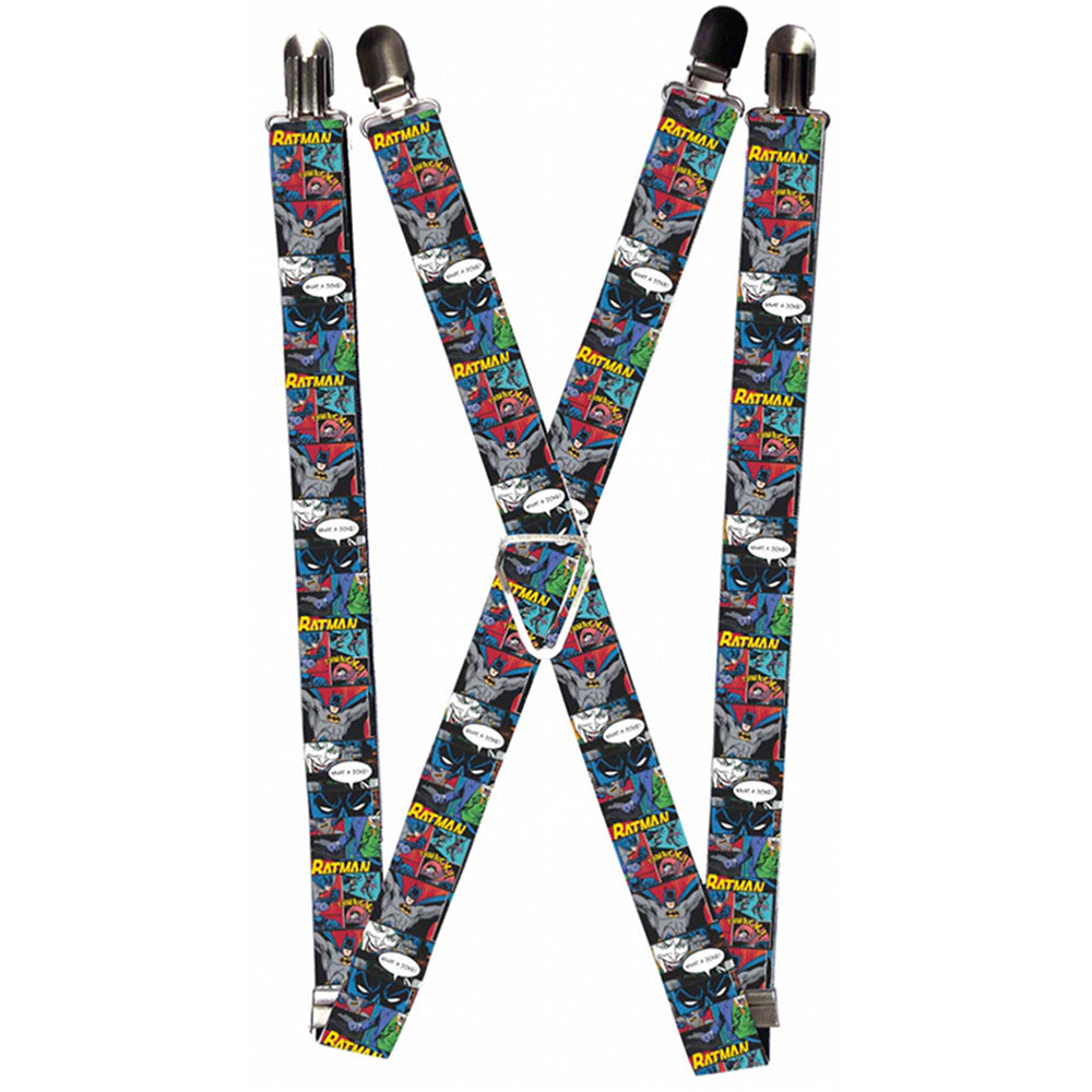 Suspenders - 1.0" - Batman & Joker Comic Strip Suspenders DC Comics   