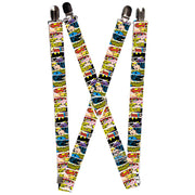 Suspenders - 1.0" - Superheroines Wonder Woman Supergirl Batgirl Suspenders DC Comics   