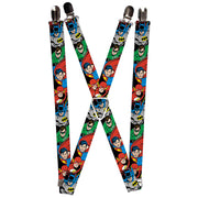 Suspenders - 1.0" - Justice League Superheroes CLOSE-UP New Suspenders DC Comics   