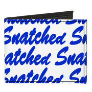 Canvas Bi-Fold Wallet - SNATCHED Script White/Blue Canvas Bi-Fold Wallets Buckle-Down   
