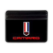 Weekend Wallet - Camaro Badge with Text Black Red White Blue Mini ID Wallets GM General Motors   
