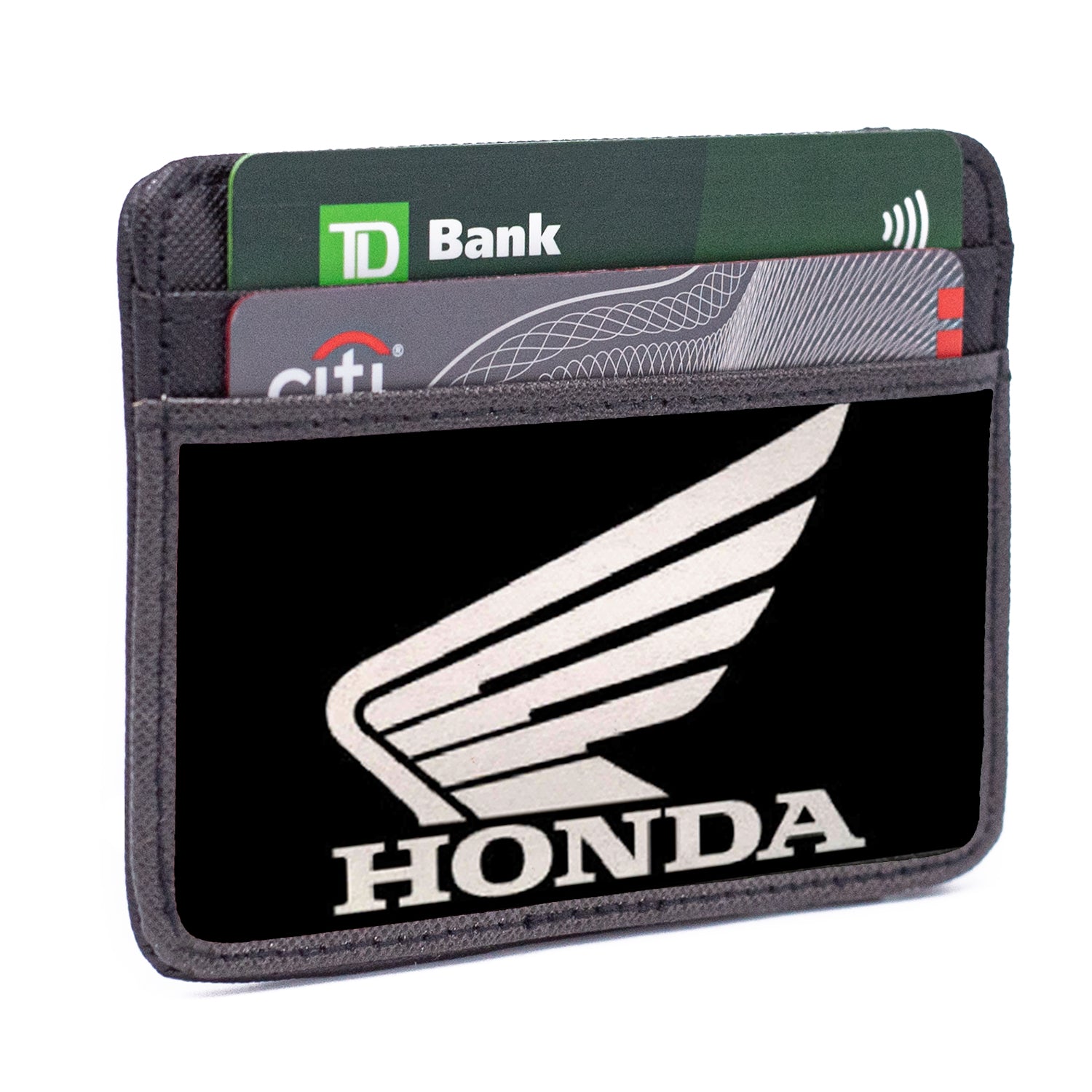 Weekend Wallet - HONDA Motorcycle Black White Mini ID Wallets Honda Motorsports