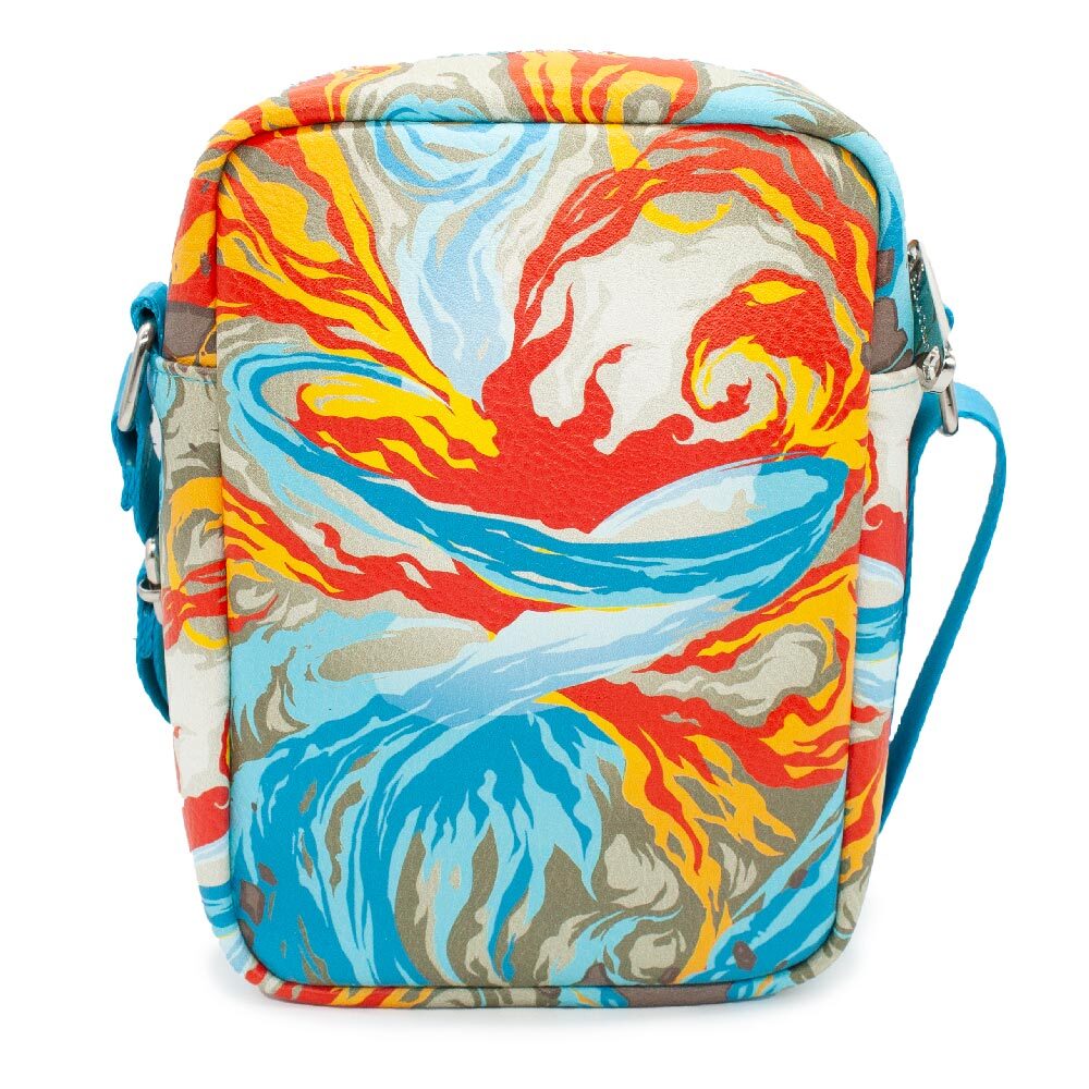 Women's Crossbody Wallet - Avatar the Last Airbender Aang Meditating Pose Swirl Multi Color Crossbody Bags Nickelodeon   