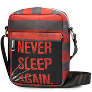 Women's Crossbody Wallet - Nightmare on Elm Street Freddy Krueger Stripes NEVER SLEEP AGAIN Red Grays Crossbody Bags A Nightmare on Elm Street