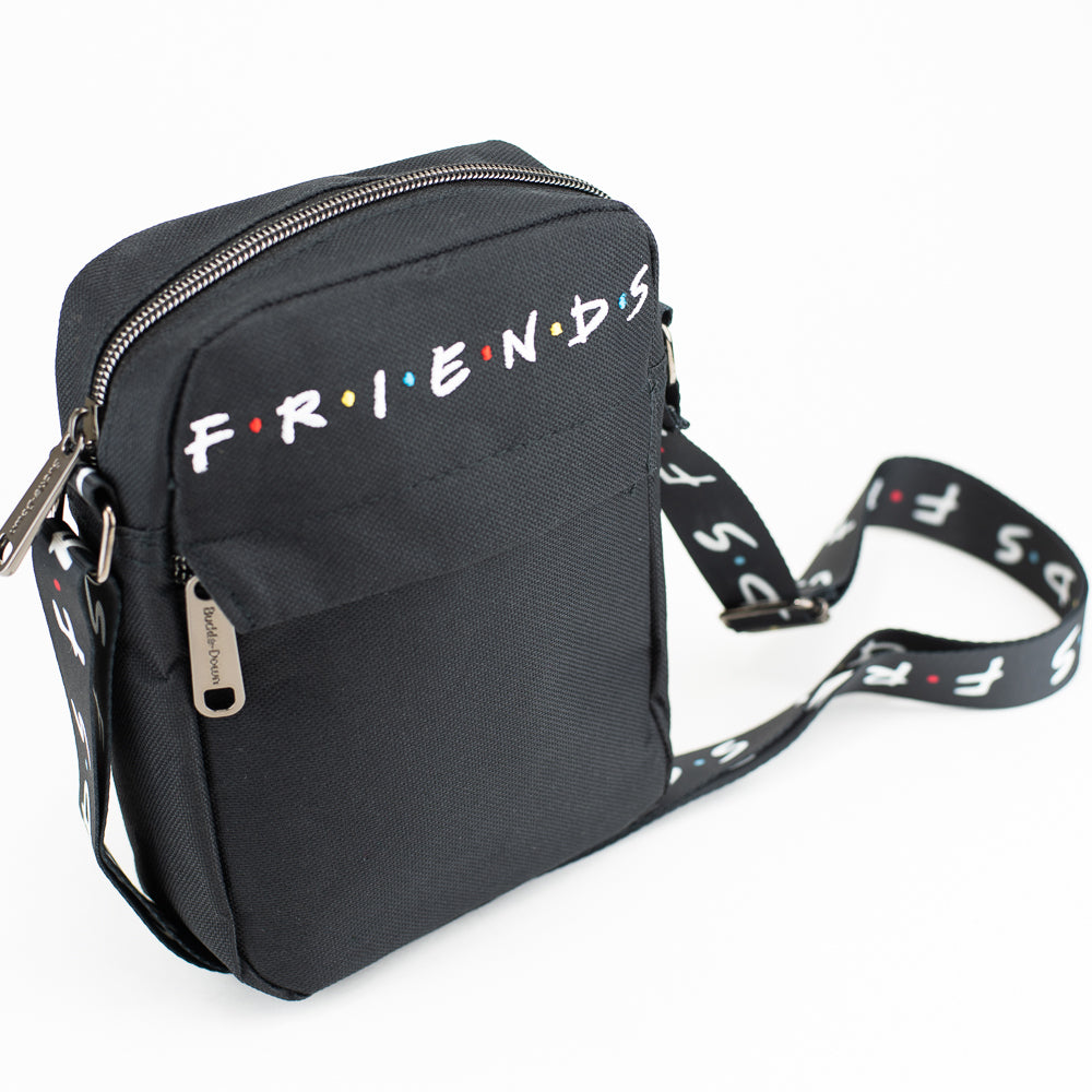 Women's Crossbody Wallet - FRIENDS Logo Black White Multi Color Crossbody Bags Friends   