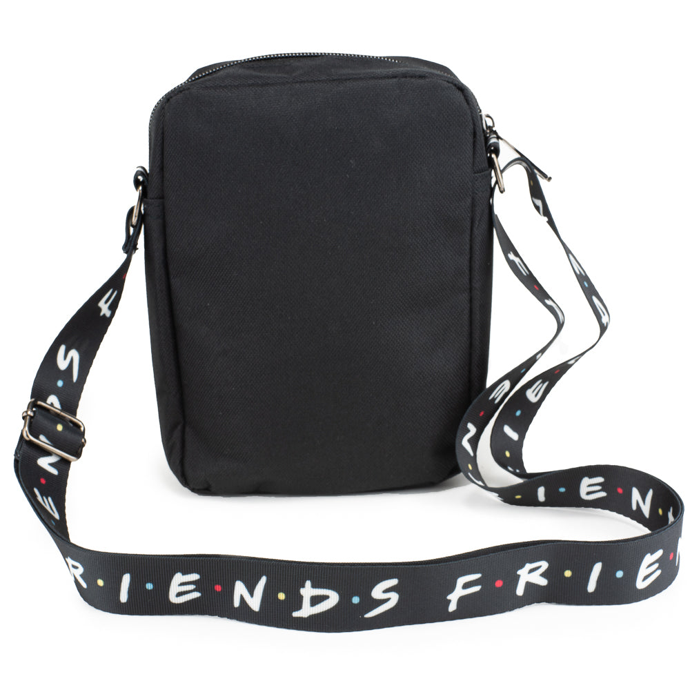 Women's Crossbody Wallet - FRIENDS Logo Black White Multi Color Crossbody Bags Friends   