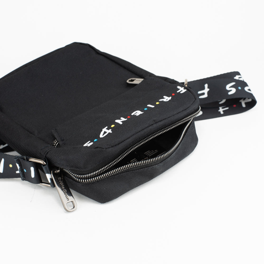 Women's Crossbody Wallet - FRIENDS Logo Black White Multi Color Crossbody Bags Friends   