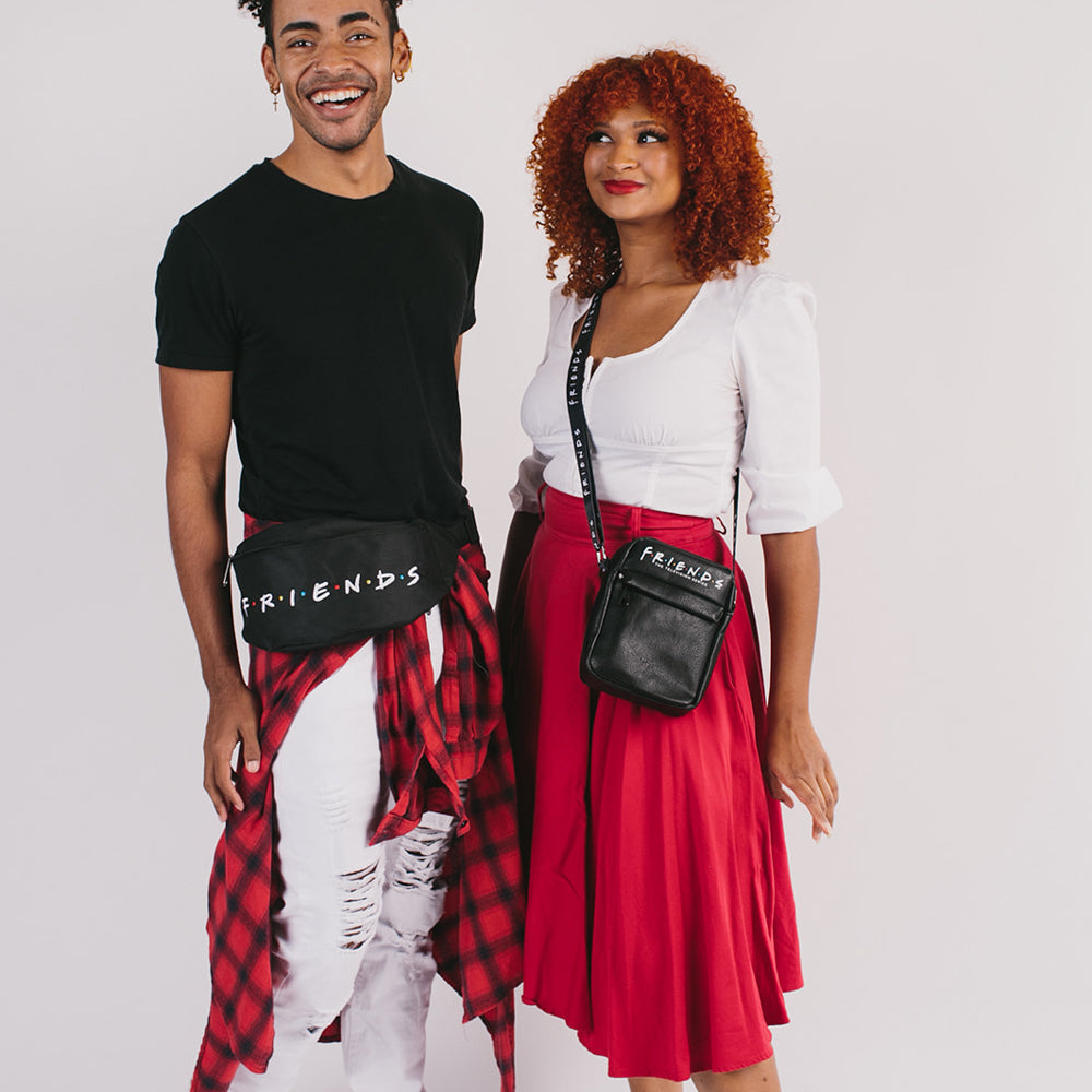 Women's Crossbody Wallet - FRIENDS Logo Black White Multi Color Crossbody Bags Friends   