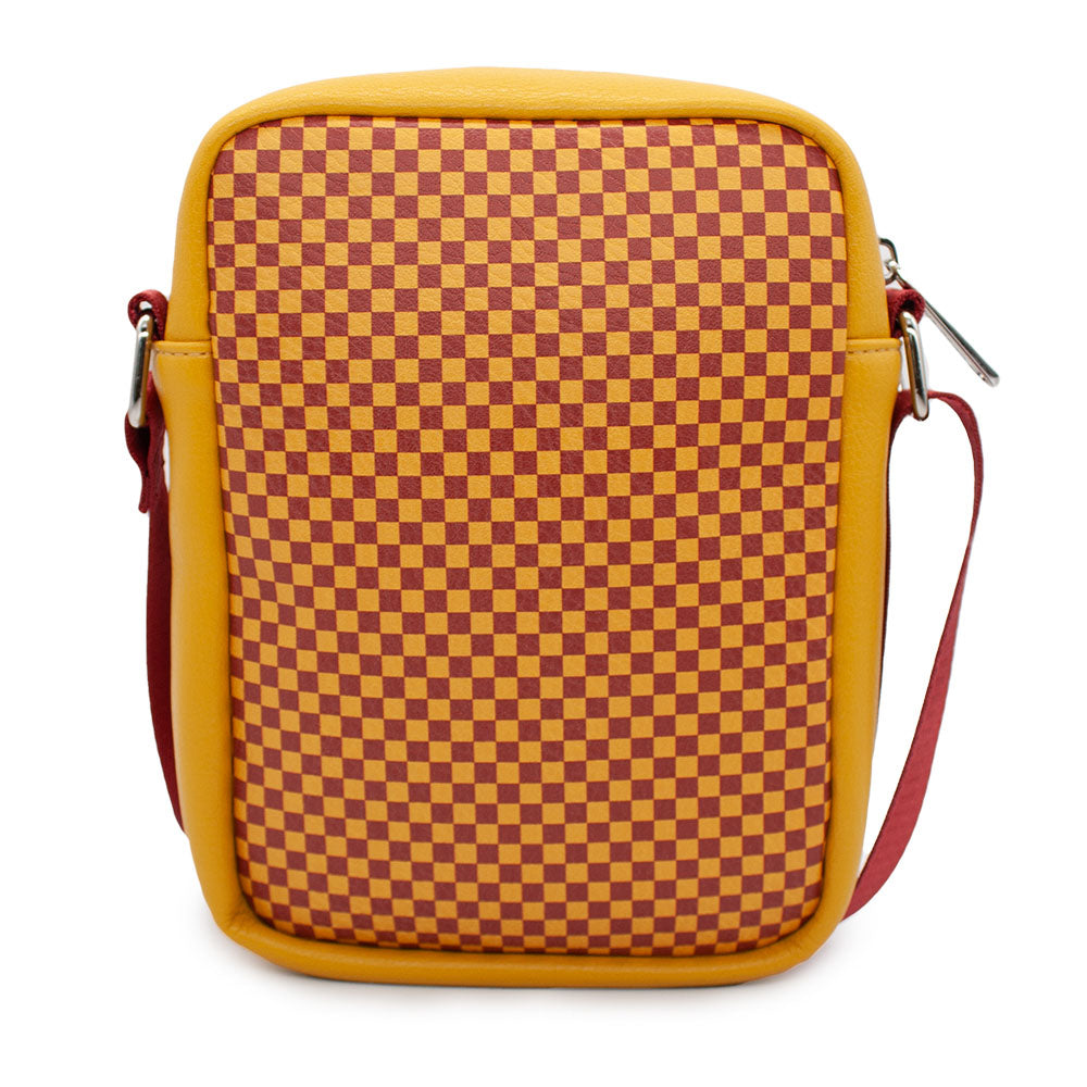 Women's Crossbody Wallet - Harry Potter GRYFFINDOR Lion Icon Checker Golden Yellow Red Crossbody Bags Harry Potter