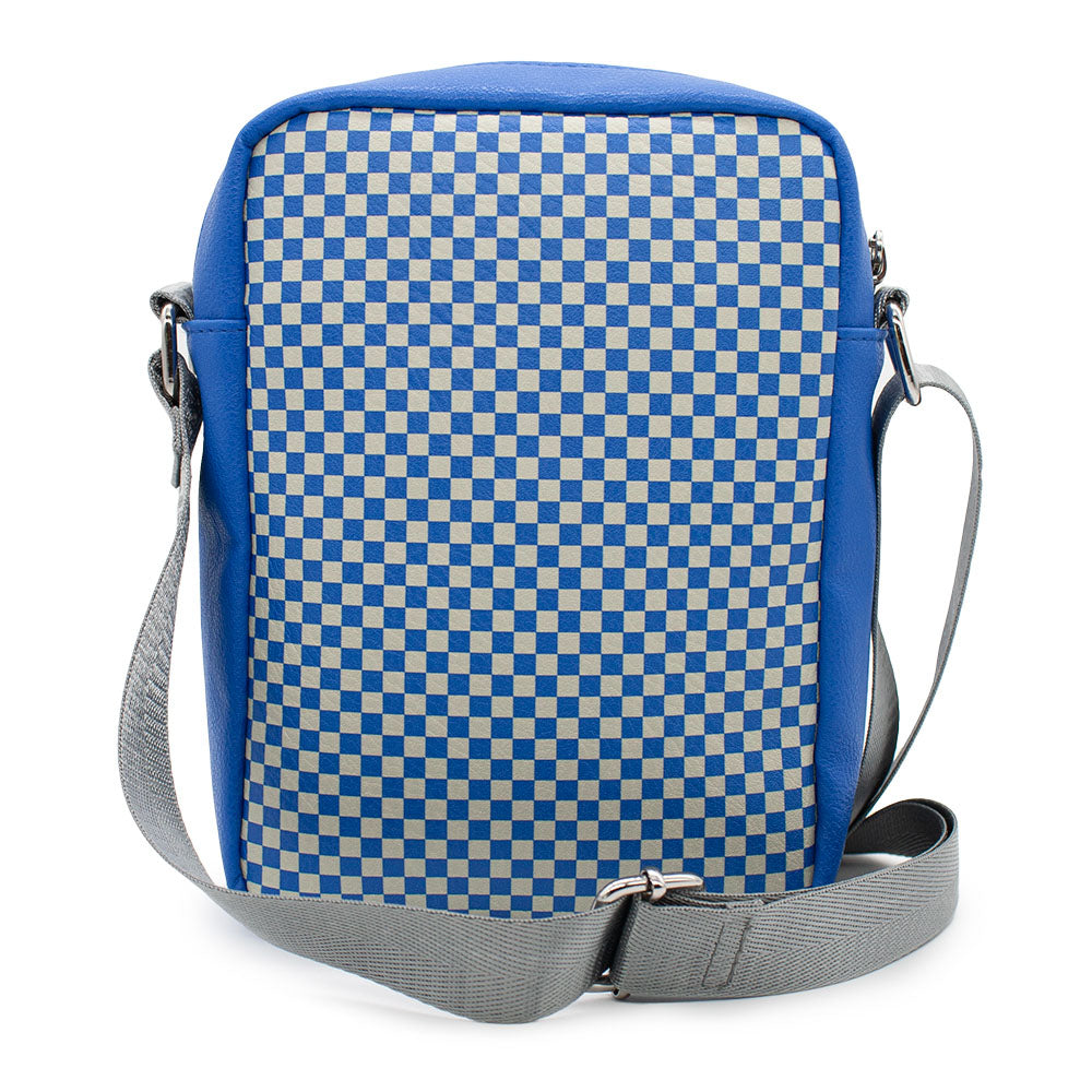 Women's Crossbody Wallet - Harry Potter RAVENCLAW Eagle Icon Checker Blue Gray Crossbody Bags Harry Potter