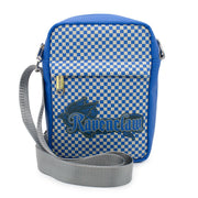 Women's Crossbody Wallet - Harry Potter RAVENCLAW Eagle Icon Checker Blue Gray Crossbody Bags Harry Potter