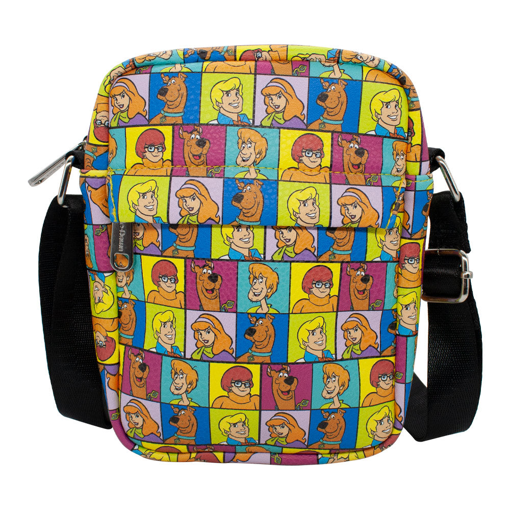 Women's Crossbody Wallet - Scooby Doo 5-Character Face Blocks Multi Color Crossbody Bags Hanna Barbera