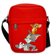 Women's Crossbody Wallet - Tom and Jerry Smiling Pose Red Crossbody Bags Hanna Barbera