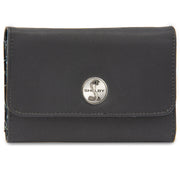 Women's Fold Over Wallet Rectangle PU - SHELBY Cobra Logo Metal Emblem Clutch Snap Closure Wallets Shelby