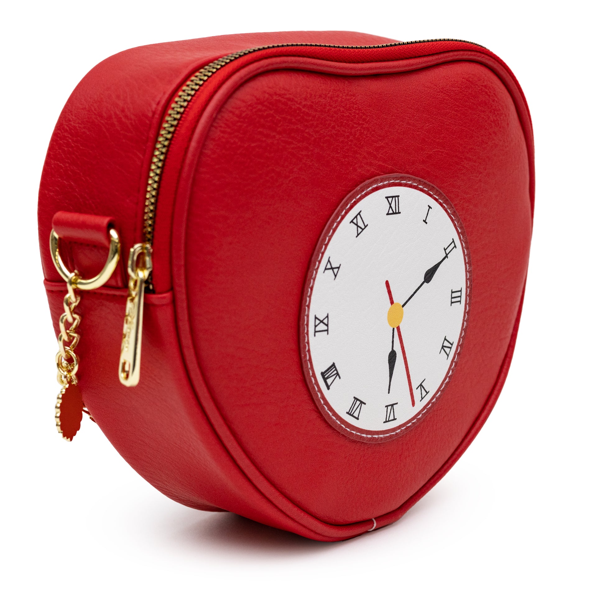Movies Bag, Cross Body, The Wizard of Oz Tin Man Heart Clock Replica, Red, Vegan Leather Crossbody Bags The Wizard of Oz