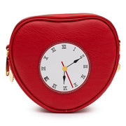 Movies Bag, Cross Body, The Wizard of Oz Tin Man Heart Clock Replica, Red, Vegan Leather Crossbody Bags The Wizard of Oz