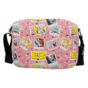 Women's Horizontal Crossbody Wallet - SpongeBob and Friends Snapshots Photos Scattered Pink Multi Color Crossbody Bags Nickelodeon   