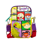 Wallet Phone Bag Holder - Rugrats Character Pose Blocks Yellow Purple Teal Crossbody Bags Nickelodeon   