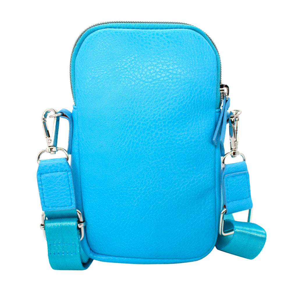 Wallet Phone Bag Holder - Rugrats Tommy Pickles and Spike Poses Stacked Blue Crossbody Bags Nickelodeon   