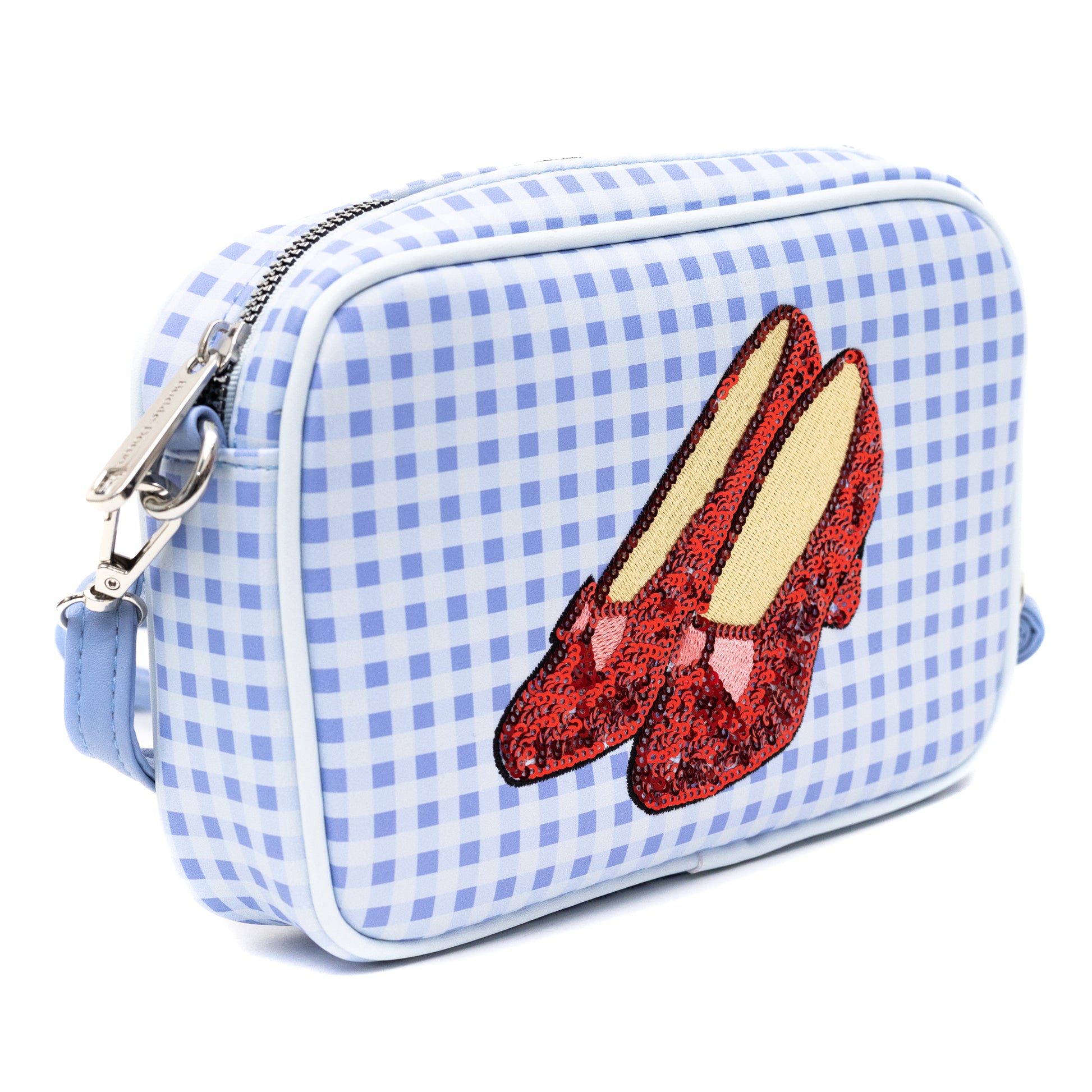 Wizard of Oz Bag, Cross Body, The Wizard of Oz Dorothy Sequined Ruby Slippers with Toto Pose, Blue, Vegan Leather Crossbody Bags The Wizard of Oz