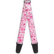 Guitar Strap - Stargazer White Pink Guitar Straps Buckle-Down   