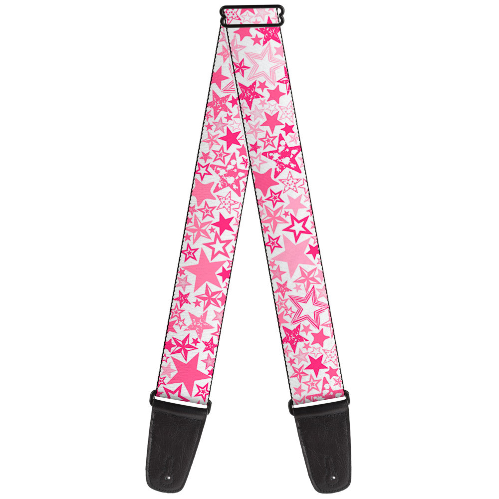 Guitar Strap - Stargazer White Pink Guitar Straps Buckle-Down   