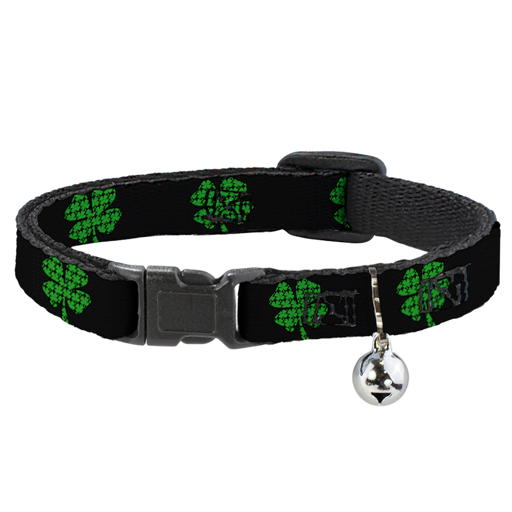 Cat Collar Breakaway - St. Pat's Black Clovers Breakaway Cat Collars Buckle-Down   