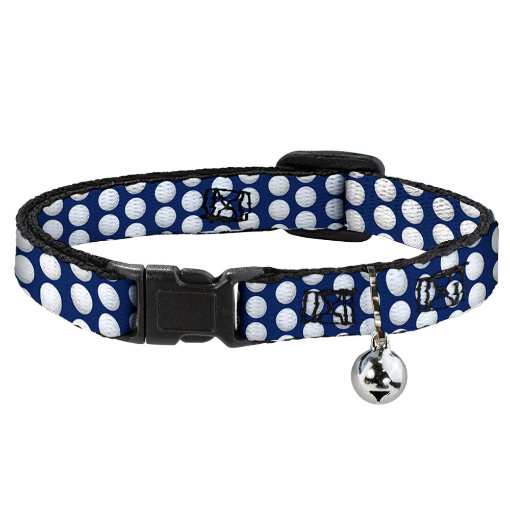 Cat Collar Breakaway - Golf Balls Blue White Breakaway Cat Collars Buckle-Down   