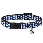 Cat Collar Breakaway - Golf Balls Blue White Breakaway Cat Collars Buckle-Down   