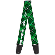 Guitar Strap - St Pat's DRINK UP BITCHES Beer Mugs Stacked Shamrocks Greens White Gold Guitar Straps Buckle-Down   