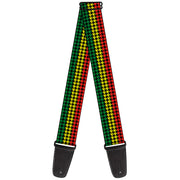 Guitar Strap - Houndstooth Black Rasta Guitar Straps Buckle-Down   