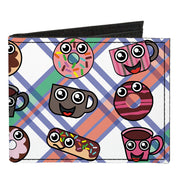 Canvas Bi-Fold Wallet - Donuts & Coffee Cartoon Canvas Bi-Fold Wallets Buckle-Down   
