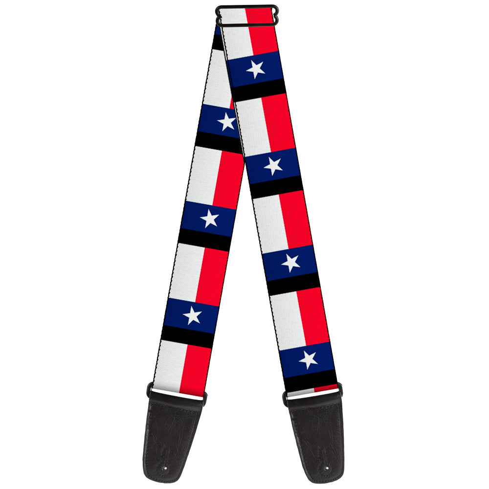 Guitar Strap - Texas Flag Black Guitar Straps Buckle-Down   