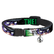 Cat Collar Breakaway - THE RIDDLER Face CLOSE-UP Black Green Breakaway Cat Collars DC Comics   