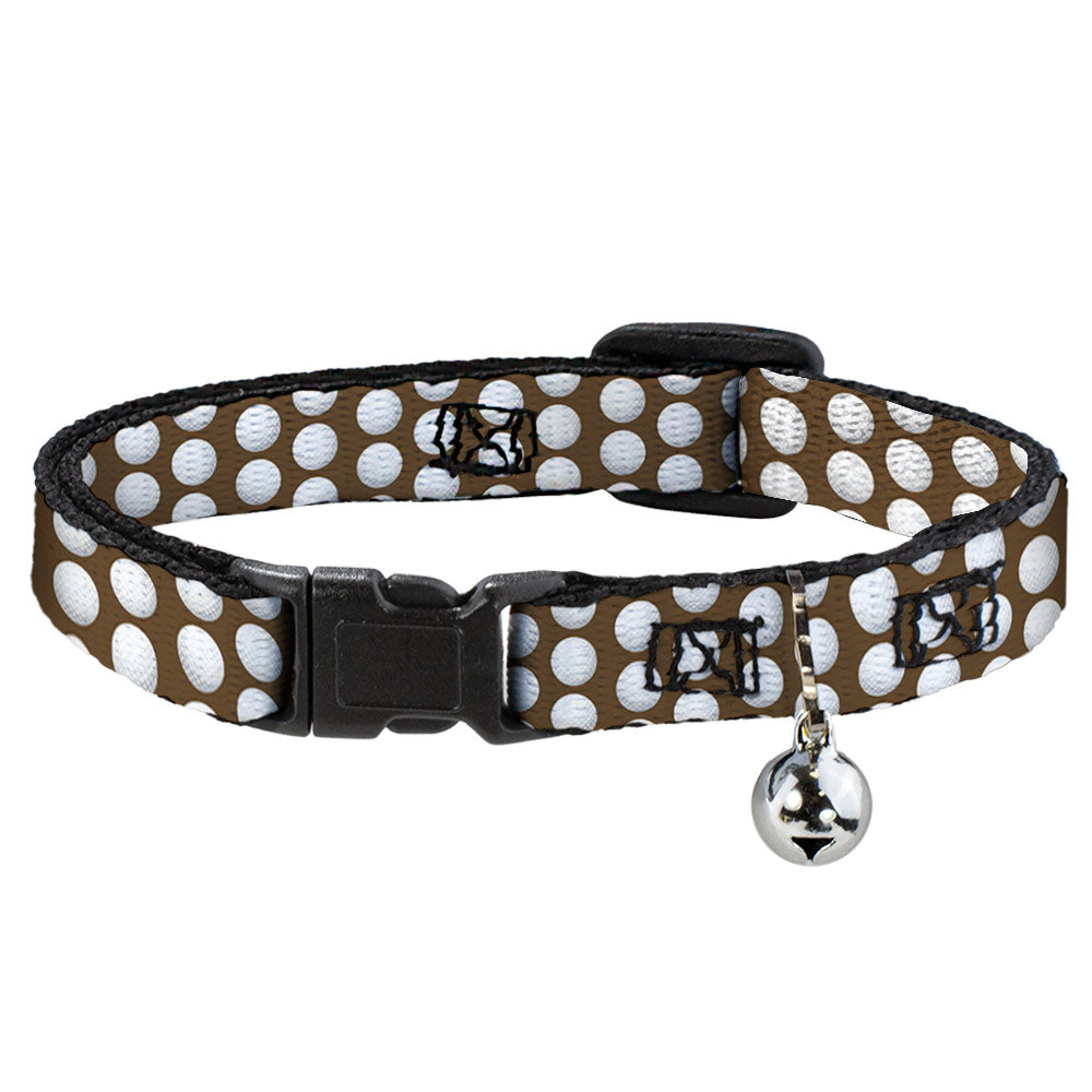 Cat Collar Breakaway - Golf Balls Tan White Breakaway Cat Collars Buckle-Down   
