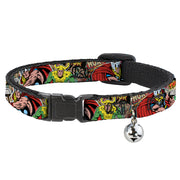 Cat Collar Breakaway - Thor & Loki Poses Retro Comic Books Stacked Breakaway Cat Collars Marvel Comics   
