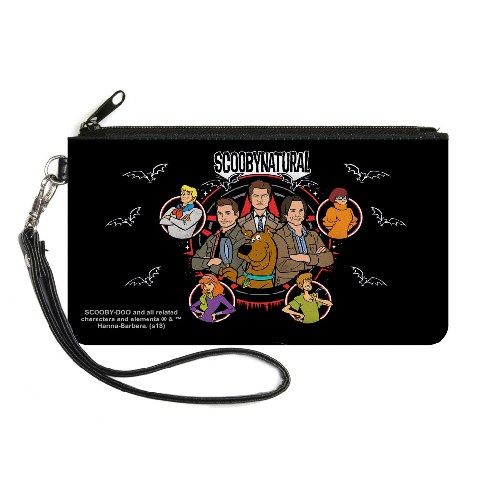 Canvas Zipper Wallet - LARGE - SCOOBYNATURAL 8-Character Group Pentagram Bats Black White Red Canvas Zipper Wallets Scoobynatural