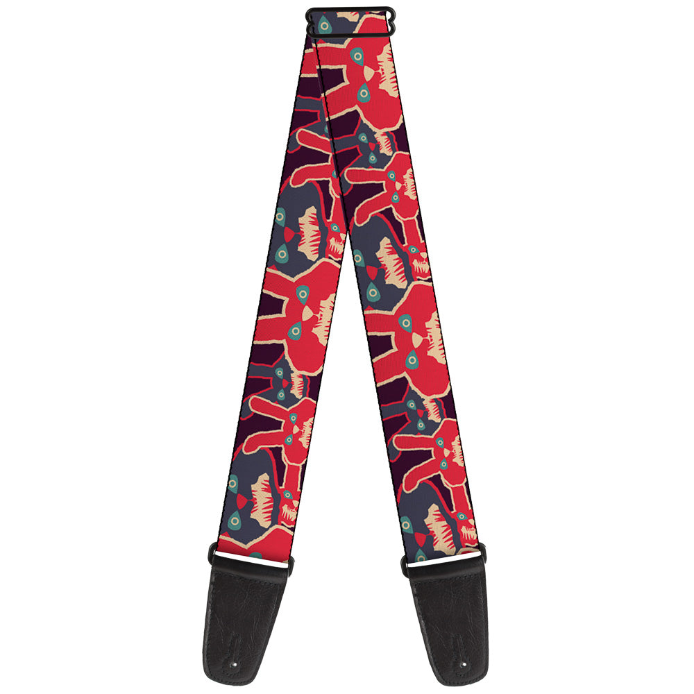 Guitar Strap - Kaleidoscope Balls White Black Guitar Straps Buckle-Down   