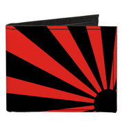 Canvas Bi-Fold Wallet - Rising Sun Red Black Canvas Bi-Fold Wallets Buckle-Down   